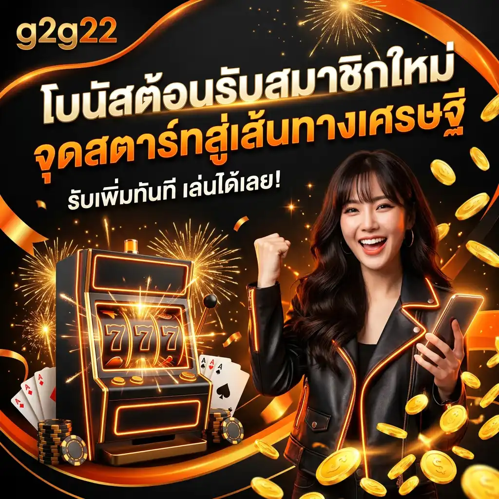โบนัสต้อนรับสมาชิกใหม่ จุดสตาร์ทสู่เส้นทางเศรษฐี g2g22
